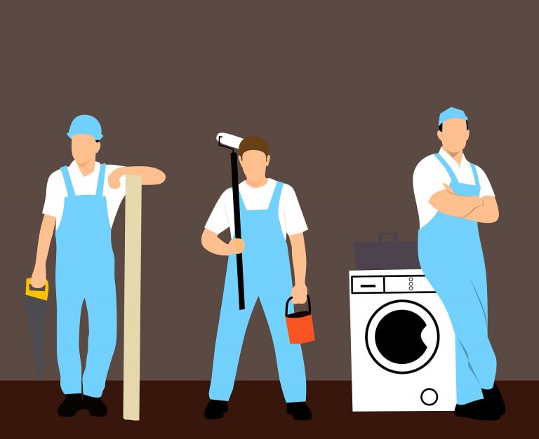 Ilustración de profesionales de la limpieza