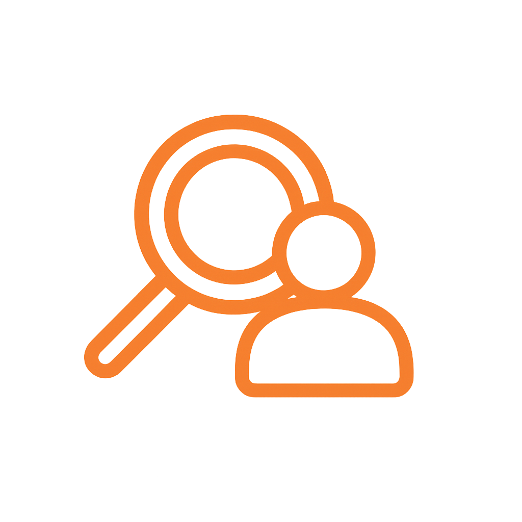 Icono de reclutamiento y selección de personal — Outsourcing Inoclean